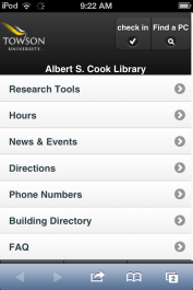 Cook Library Mobile Site